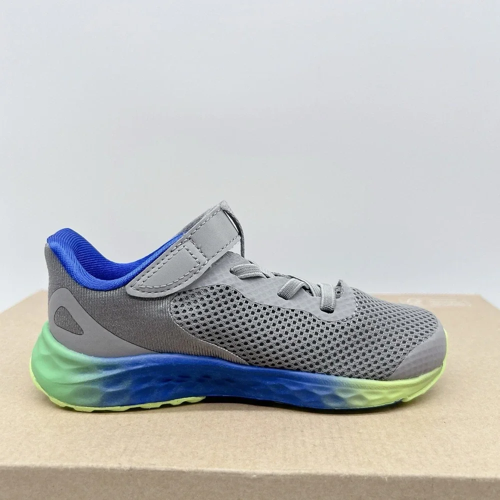 New Balance Fresh Foam Arishi Kids Gym Running Shoes Sneakers Gray Blue US 10